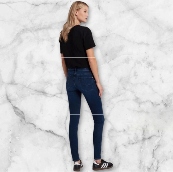 7 for all Mankind Slim Straight Jeans Dark Wash Womens Luxury Classic Summer - Picture 2 of 12